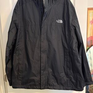 XXXL The North Face Men's Black Hooded Windbreaker